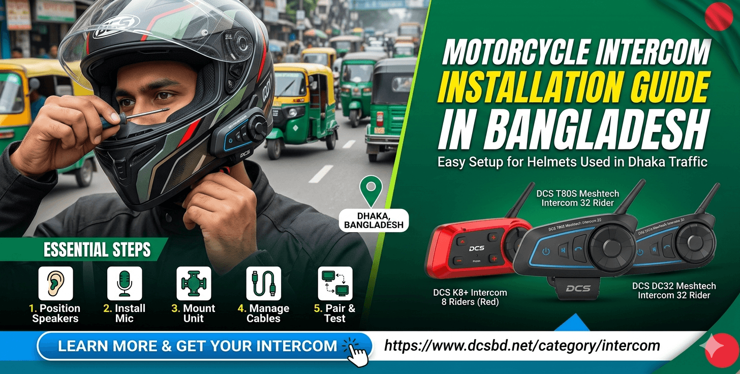 Install Motorcycle Intercom in Dhaka – Easy Helmet Setup Guide