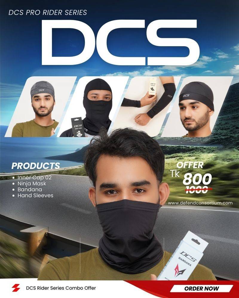 DRD Pro Combo Pack Sleeves-Bandana-Ninja Mask-Inner Cap