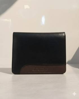 DCS Black Hybrid Wallet (License Card Holder + Moneybag)