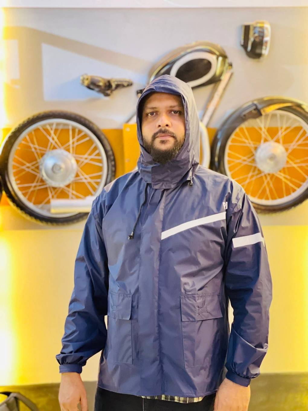 Pole Raincoat  Navy Blue - Navy - XL