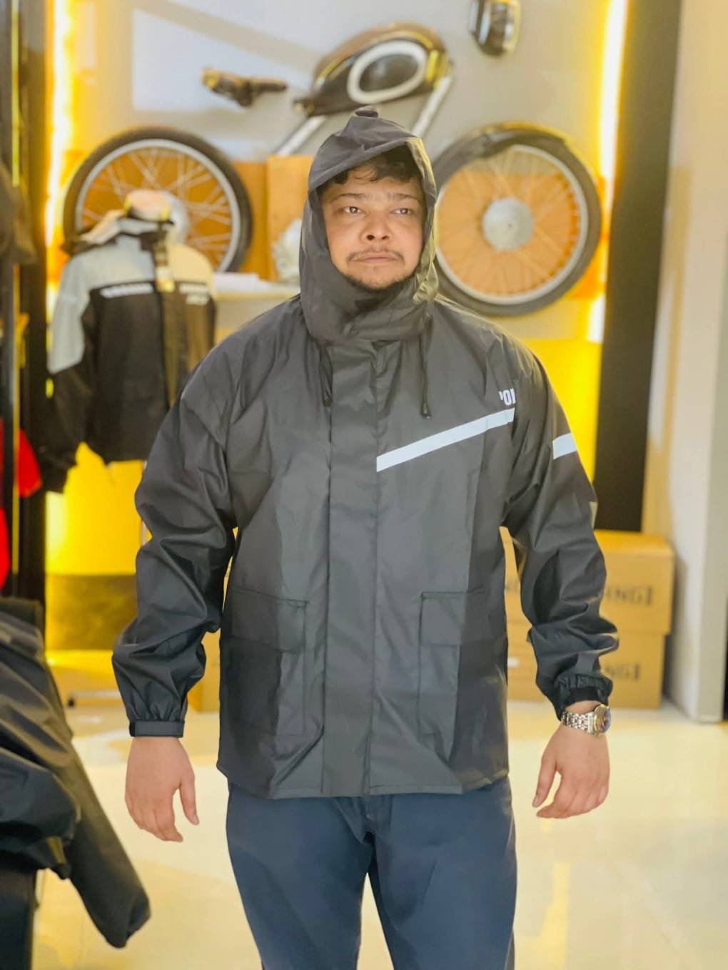 Pole Raincoat  Black - Black - XXL