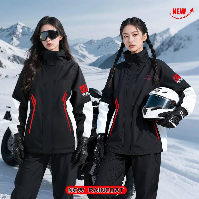 Zhengyu Raincoat 8963 Red Black White - M