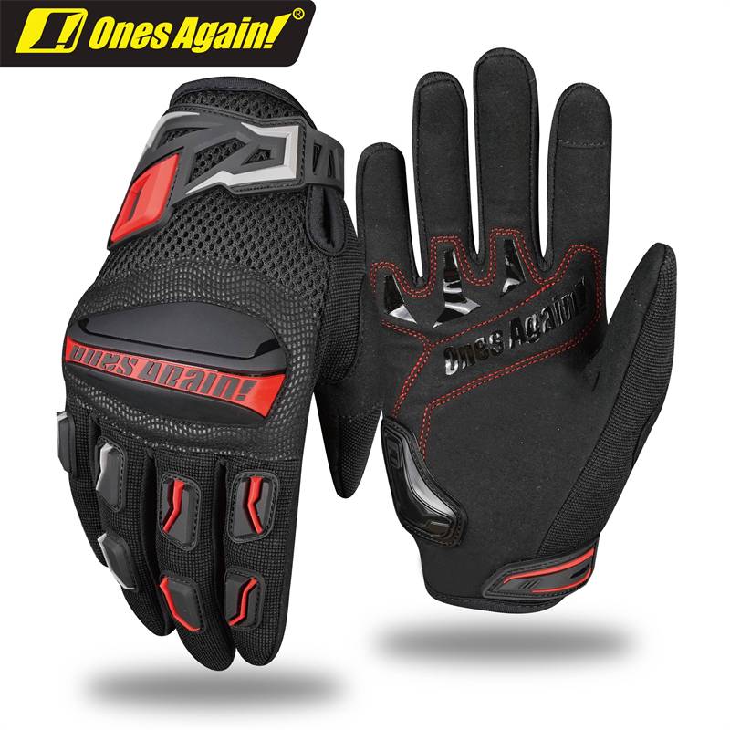 MG02 Elastic summer gloves TPU wear and impact resistant motorcycle riding gloves thunder - Red - XL