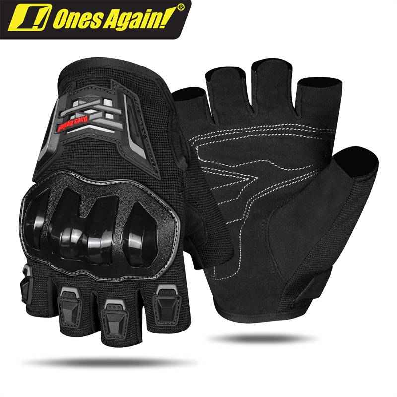 MG14D Ones Summer Vintage Motorcycle Air Permeability Protection Gloves Starlit Night - Black - L
